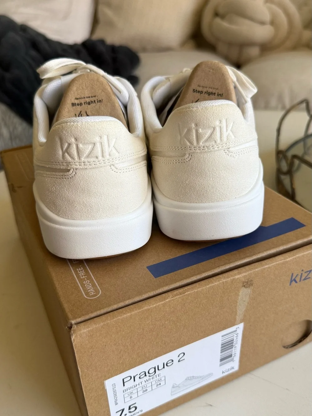 Kizik Women's Prague 2 Casual Sneakers in Cream